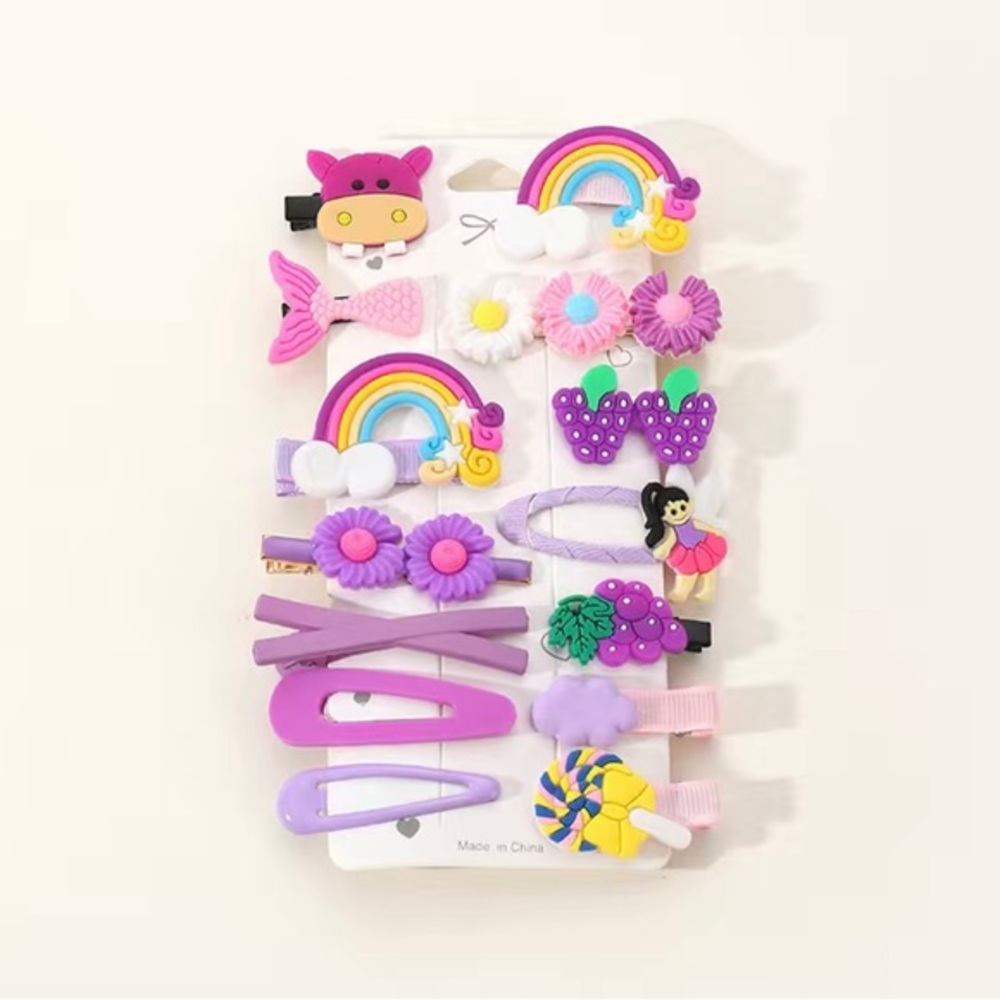 Adorable 14 pc hair clips
